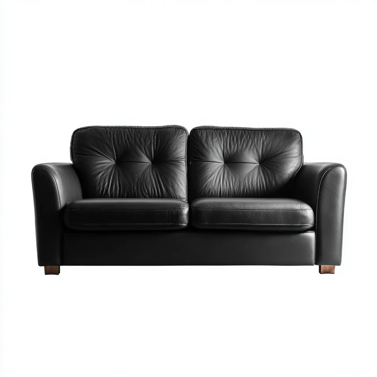 Canapé 2 places noir en similicuir PU 160 x 88 x 86 cm