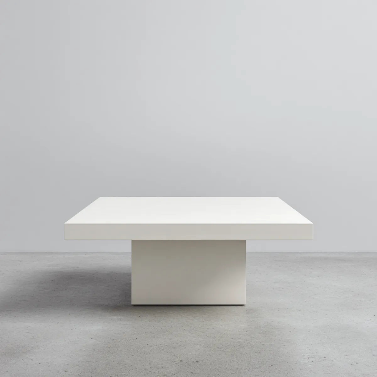 Table basse carrée blanche en panneaux MDF 100 x 100 x 35 cm